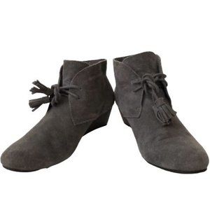 CROWN VINTAGE SZ.8 WOMENS GREY SUEDE BOO
